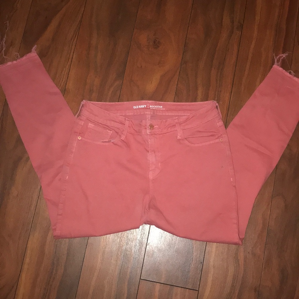 Cropped fray jeggings